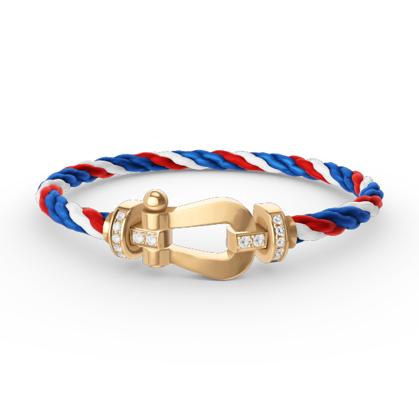 アヴェローラ フォース ラージ ホースシュー ハーフ ダイヤモンド ブレスレット - ゴールド
