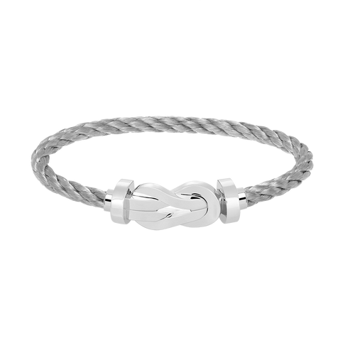 [Avelora]LARGE 8-FIGURE BUCKLE BRACELET - WHITE GOLD