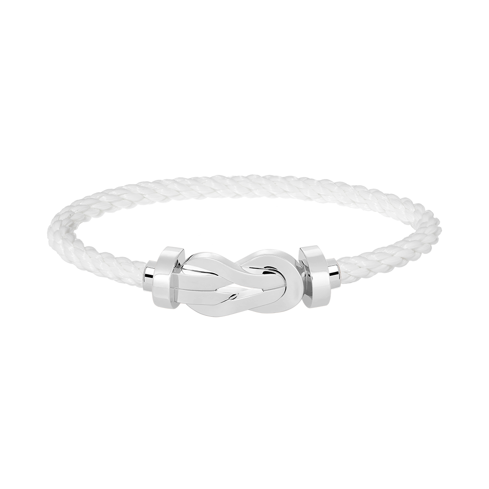 [Avelora]LARGE 8-FIGURE BUCKLE BRACELET - WHITE GOLD