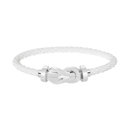 [Avelora]LARGE 8-FIGURE BUCKLE BRACELET - WHITE GOLD