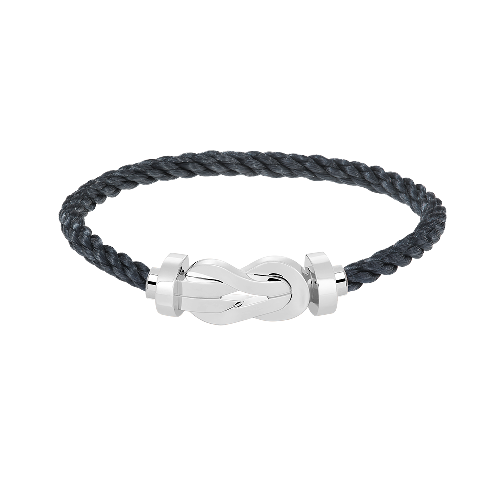 [Avelora]LARGE 8-FIGURE BUCKLE BRACELET - WHITE GOLD