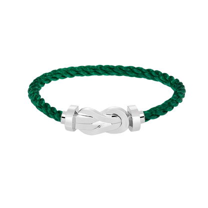 [Avelora]LARGE 8-FIGURE BUCKLE BRACELET - WHITE GOLD