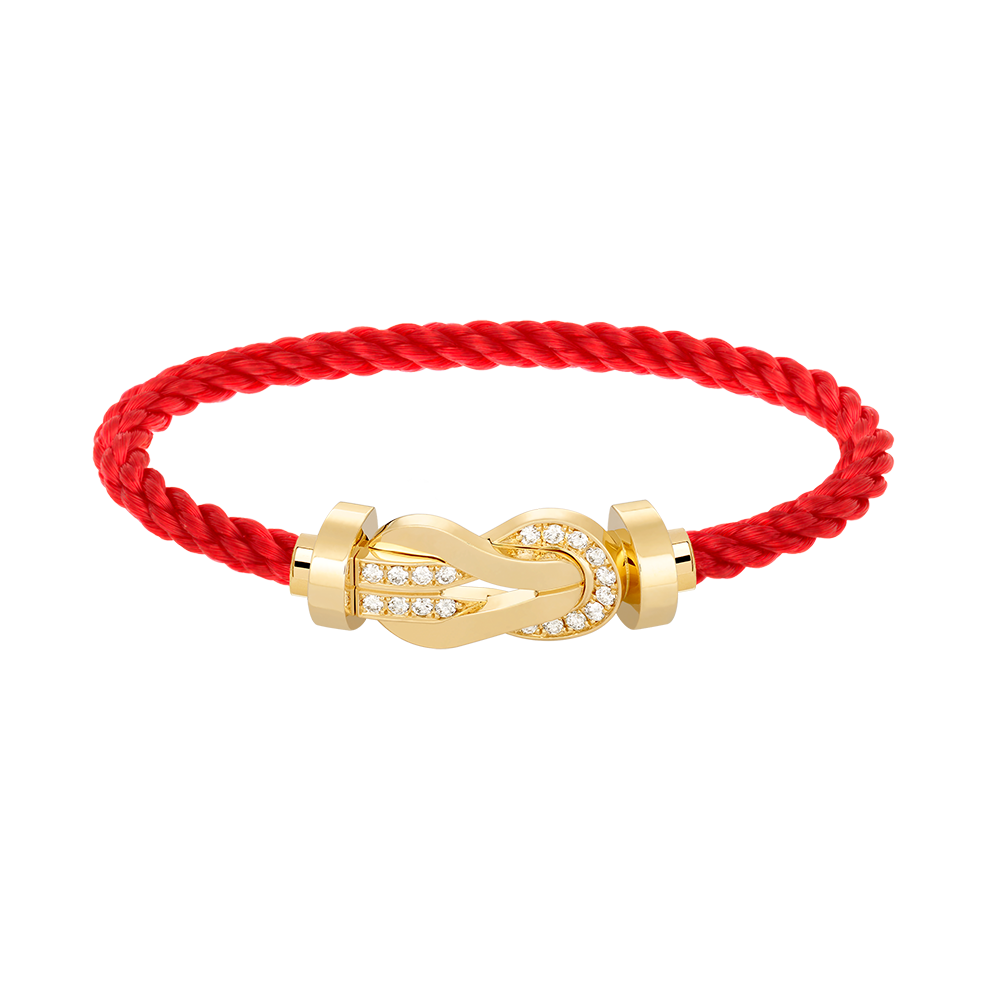 [Avelora]LARGE 8-FIGURE BUCKLE HALF DIAMOND BRACELET - GOLD