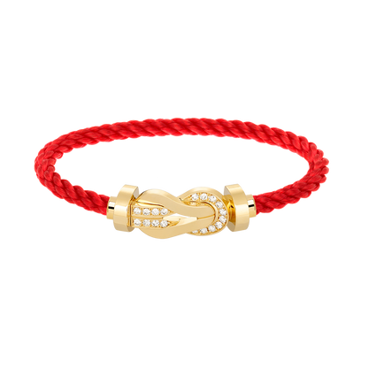[Avelora]LARGE 8-FIGURE BUCKLE HALF DIAMOND BRACELET - GOLD