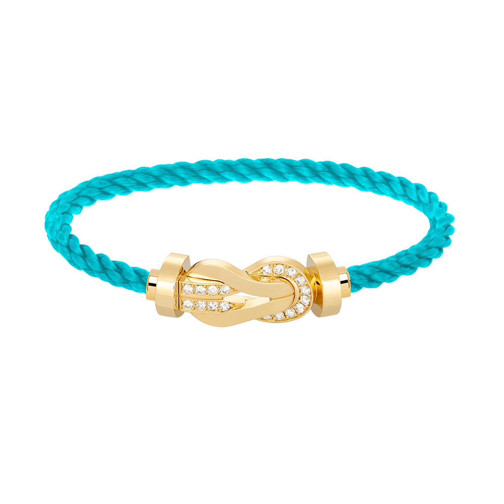 [Avelora]LARGE 8-FIGURE BUCKLE HALF DIAMOND BRACELET - GOLD