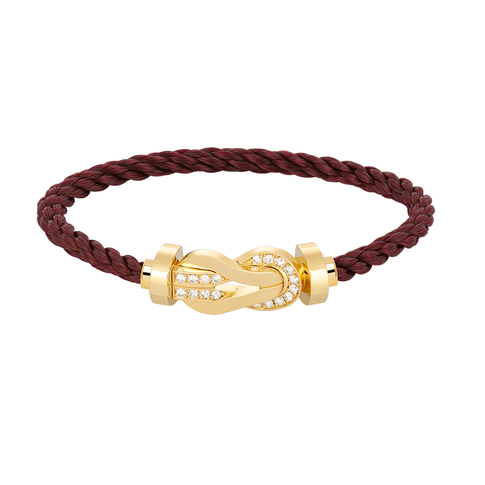 [Avelora]LARGE 8-FIGURE BUCKLE HALF DIAMOND BRACELET - GOLD