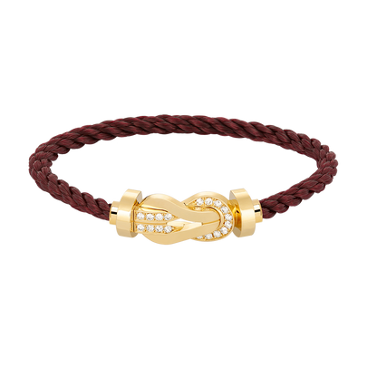 [Avelora]LARGE 8-FIGURE BUCKLE HALF DIAMOND BRACELET - GOLD