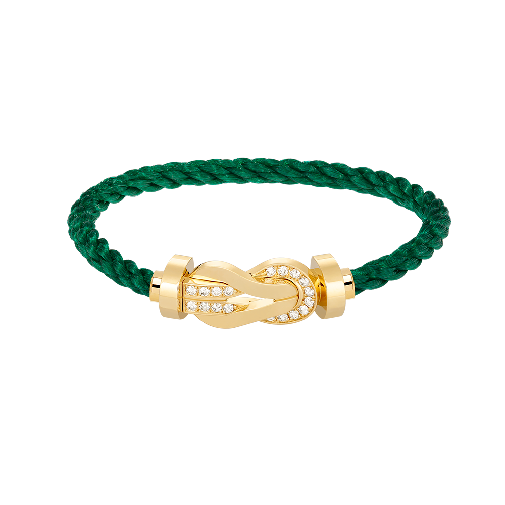 [Avelora]LARGE 8-FIGURE BUCKLE HALF DIAMOND BRACELET - GOLD