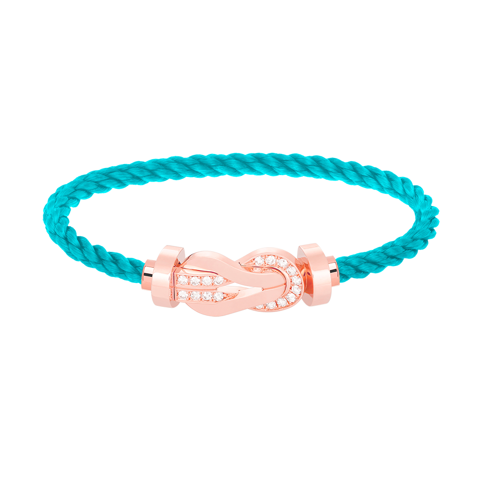 [Avelora]LARGE 8-FIGURE BUCKLE HALF DIAMOND BRACELET - ROSE GOLD