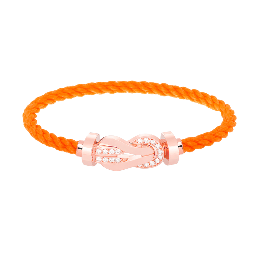 [Avelora]LARGE 8-FIGURE BUCKLE HALF DIAMOND BRACELET - ROSE GOLD