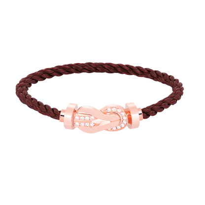 [Avelora]LARGE 8-FIGURE BUCKLE HALF DIAMOND BRACELET - ROSE GOLD