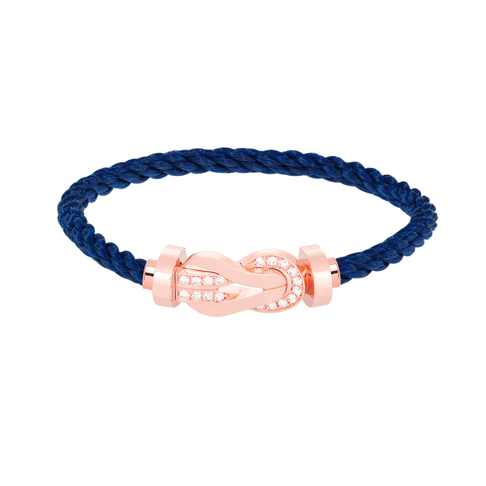 [Avelora]LARGE 8-FIGURE BUCKLE HALF DIAMOND BRACELET - ROSE GOLD