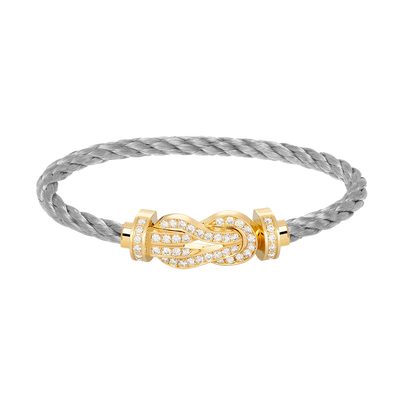 [Avelora]LARGE 8-FIGURE BUCKLE FULL DIAMOND BRACELET - GOLD