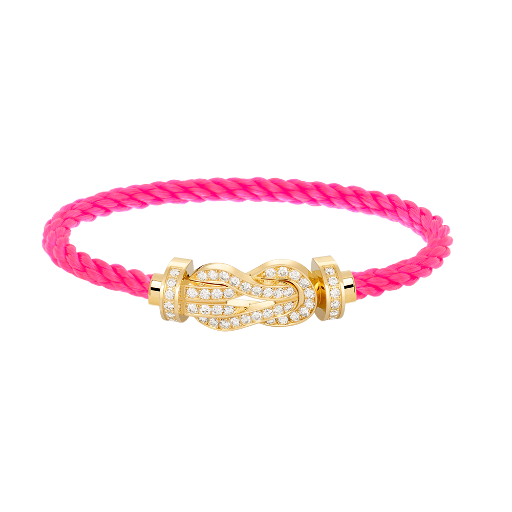 [Avelora]LARGE 8-FIGURE BUCKLE FULL DIAMOND BRACELET - GOLD