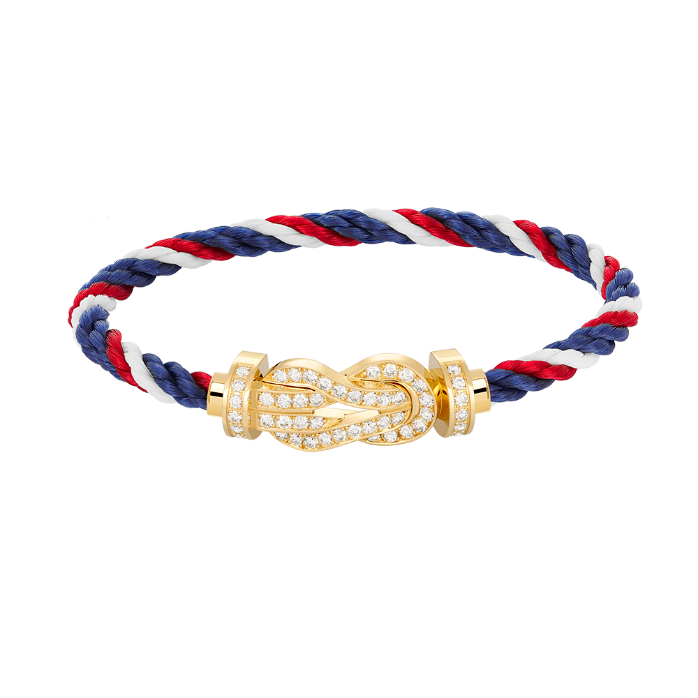 [Avelora]LARGE 8-FIGURE BUCKLE FULL DIAMOND BRACELET - GOLD