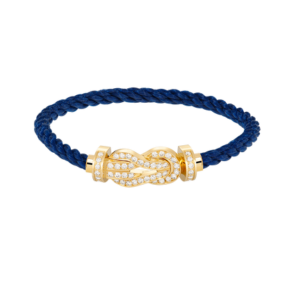 [Avelora]LARGE 8-FIGURE BUCKLE FULL DIAMOND BRACELET - GOLD