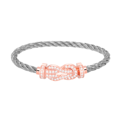 [Avelora]LARGE 8-FIGURE BUCKLE FULL DIAMOND BRACELET - ROSE GOLD