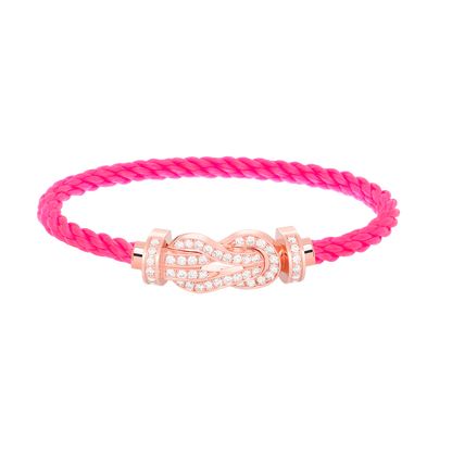 [Avelora]LARGE 8-FIGURE BUCKLE FULL DIAMOND BRACELET - ROSE GOLD