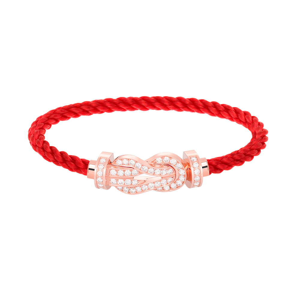 [Avelora]LARGE 8-FIGURE BUCKLE FULL DIAMOND BRACELET - ROSE GOLD