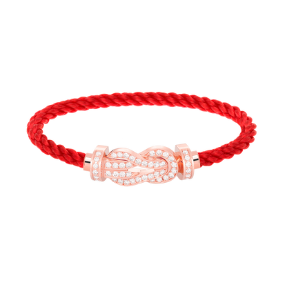 [Avelora]LARGE 8-FIGURE BUCKLE FULL DIAMOND BRACELET - ROSE GOLD