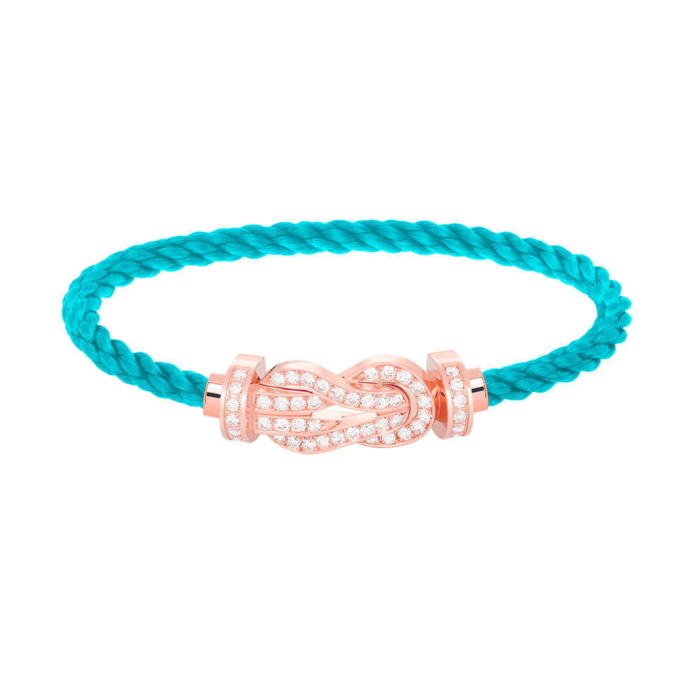 [Avelora]LARGE 8-FIGURE BUCKLE FULL DIAMOND BRACELET - ROSE GOLD