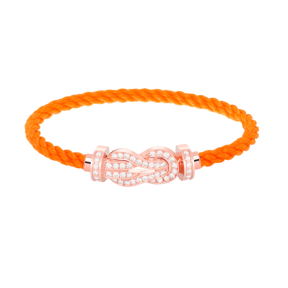 [Avelora]LARGE 8-FIGURE BUCKLE FULL DIAMOND BRACELET - ROSE GOLD