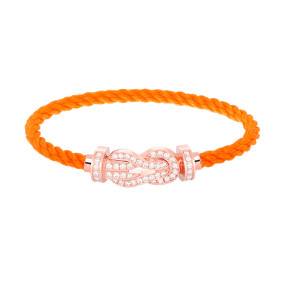 [Avelora]LARGE 8-FIGURE BUCKLE FULL DIAMOND BRACELET - ROSE GOLD
