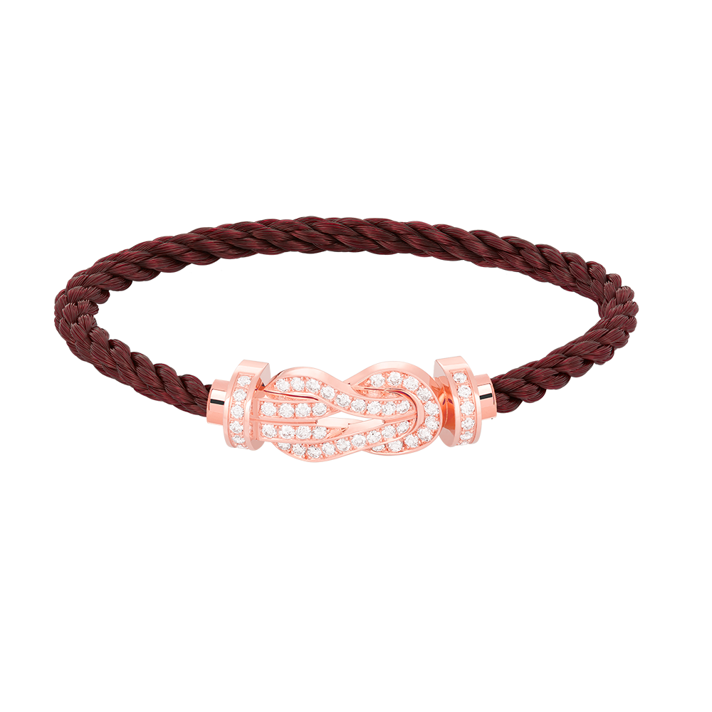 [Avelora]LARGE 8-FIGURE BUCKLE FULL DIAMOND BRACELET - ROSE GOLD