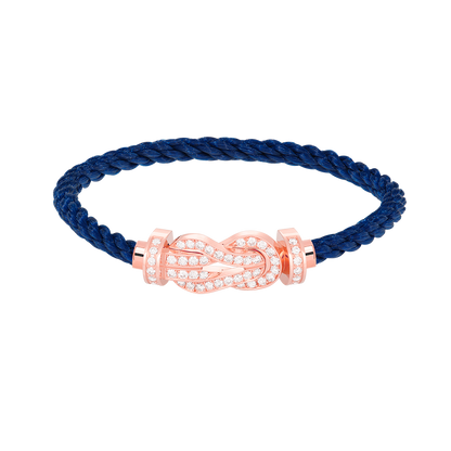 [Avelora]LARGE 8-FIGURE BUCKLE FULL DIAMOND BRACELET - ROSE GOLD