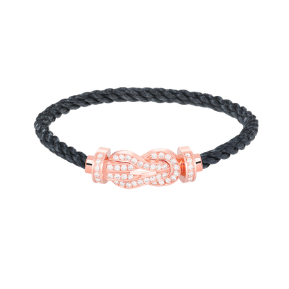 [Avelora]LARGE 8-FIGURE BUCKLE FULL DIAMOND BRACELET - ROSE GOLD