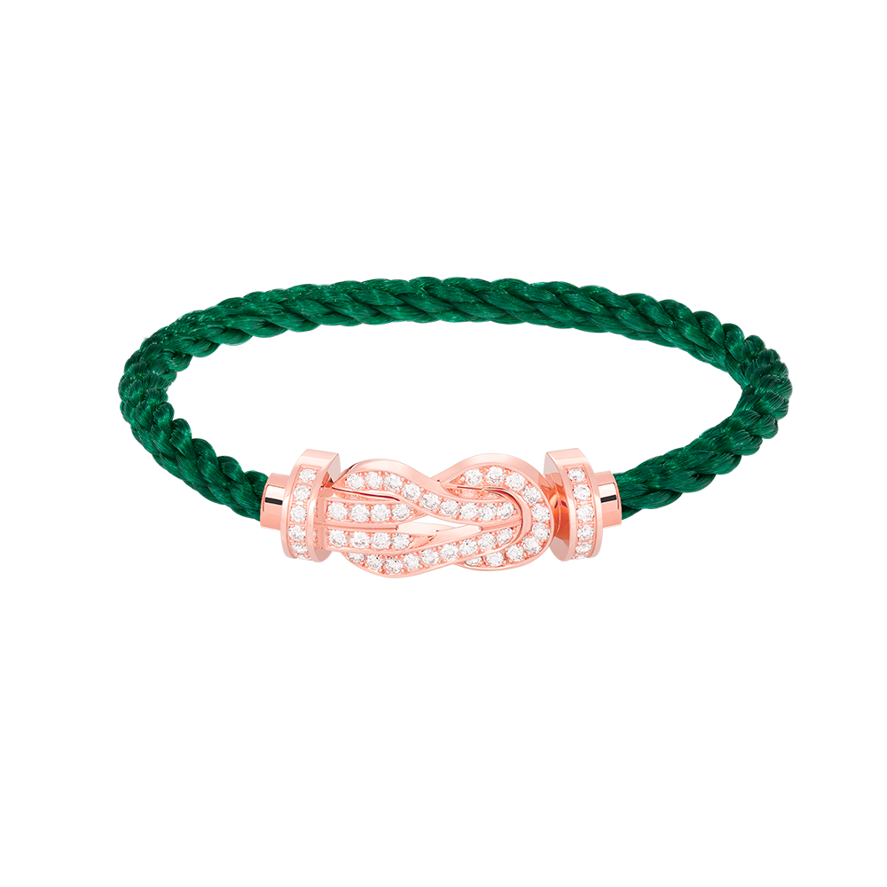 [Avelora]LARGE 8-FIGURE BUCKLE FULL DIAMOND BRACELET - ROSE GOLD