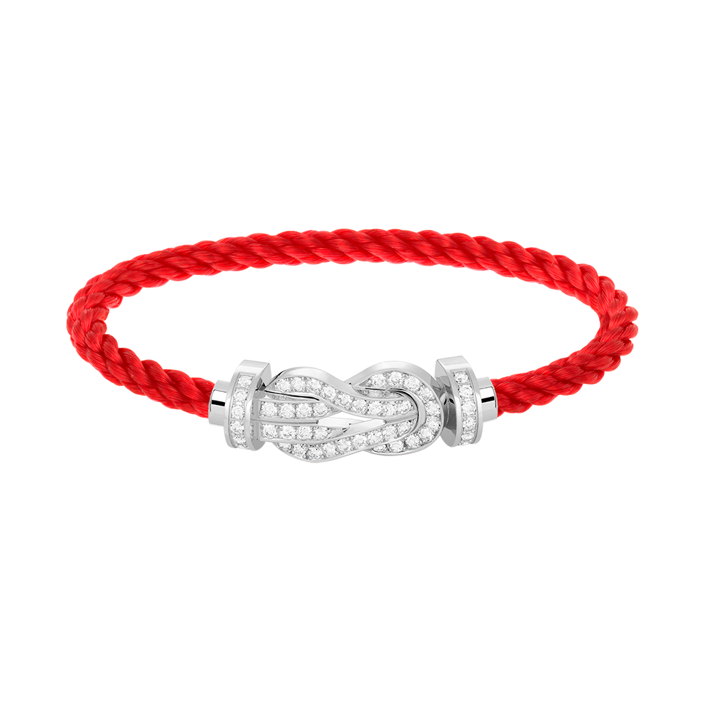 [Avelora]LARGE 8-FIGURE BUCKLE FULL DIAMOND BRACELET -WHITE GOLD