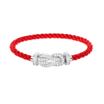 [Avelora]LARGE 8-FIGURE BUCKLE FULL DIAMOND BRACELET -WHITE GOLD
