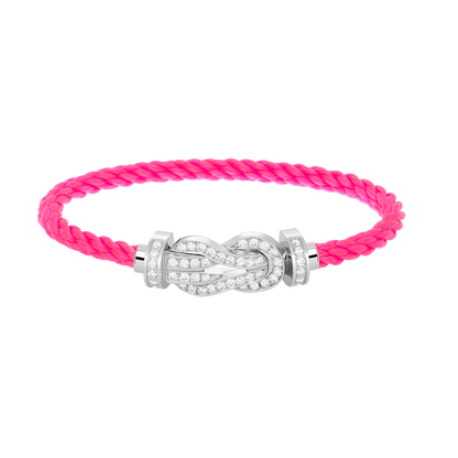 [Avelora]LARGE 8-FIGURE BUCKLE FULL DIAMOND BRACELET -WHITE GOLD