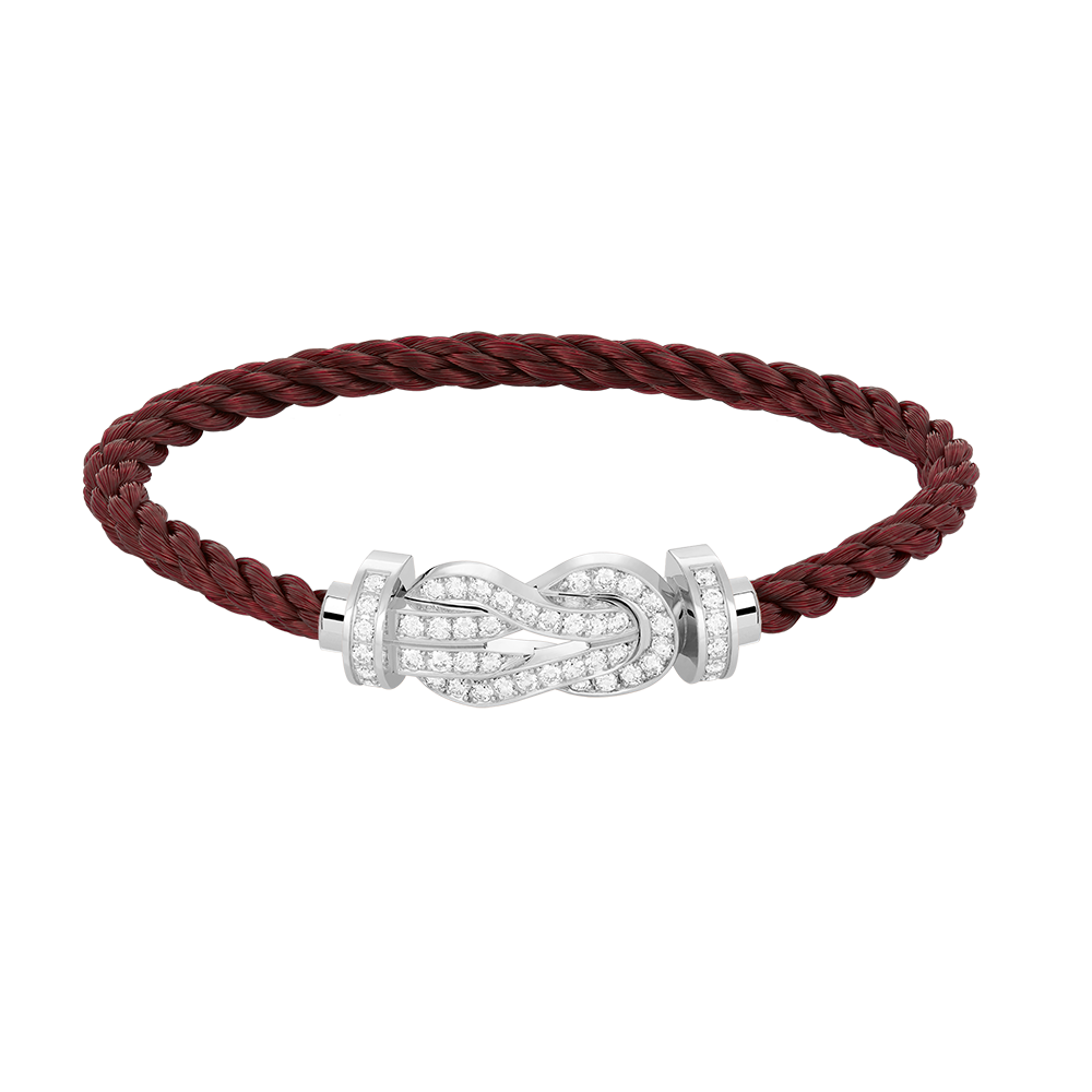 [Avelora]LARGE 8-FIGURE BUCKLE FULL DIAMOND BRACELET -WHITE GOLD