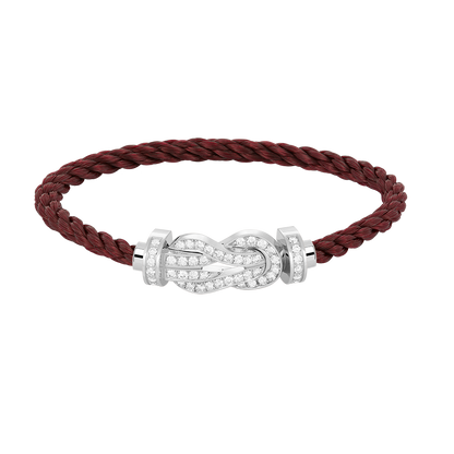 [Avelora]LARGE 8-FIGURE BUCKLE FULL DIAMOND BRACELET -WHITE GOLD
