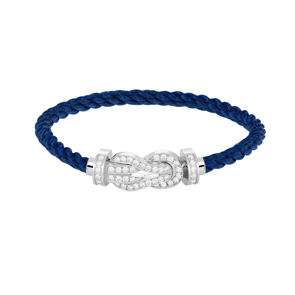 [Avelora]LARGE 8-FIGURE BUCKLE FULL DIAMOND BRACELET -WHITE GOLD