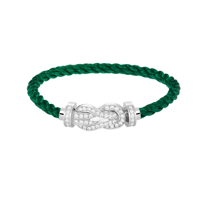 [Avelora]LARGE 8-FIGURE BUCKLE FULL DIAMOND BRACELET -WHITE GOLD