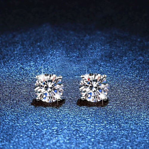 [Avelora]FOUR-PRONG MOISSANITE EARRINGS