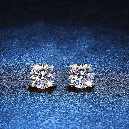 [Avelora]FOUR-PRONG MOISSANITE EARRINGS