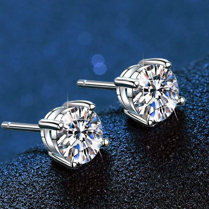 [Avelora]FOUR-PRONG MOISSANITE EARRINGS