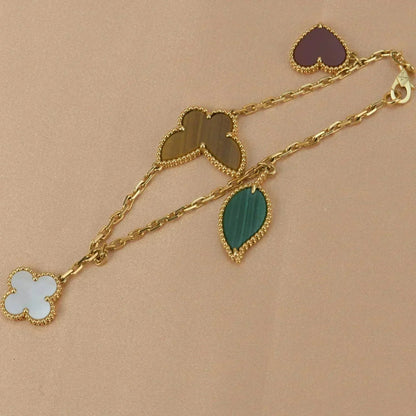 [Avelora]LUCKY NATURE MULTI-CHARM BRACELET