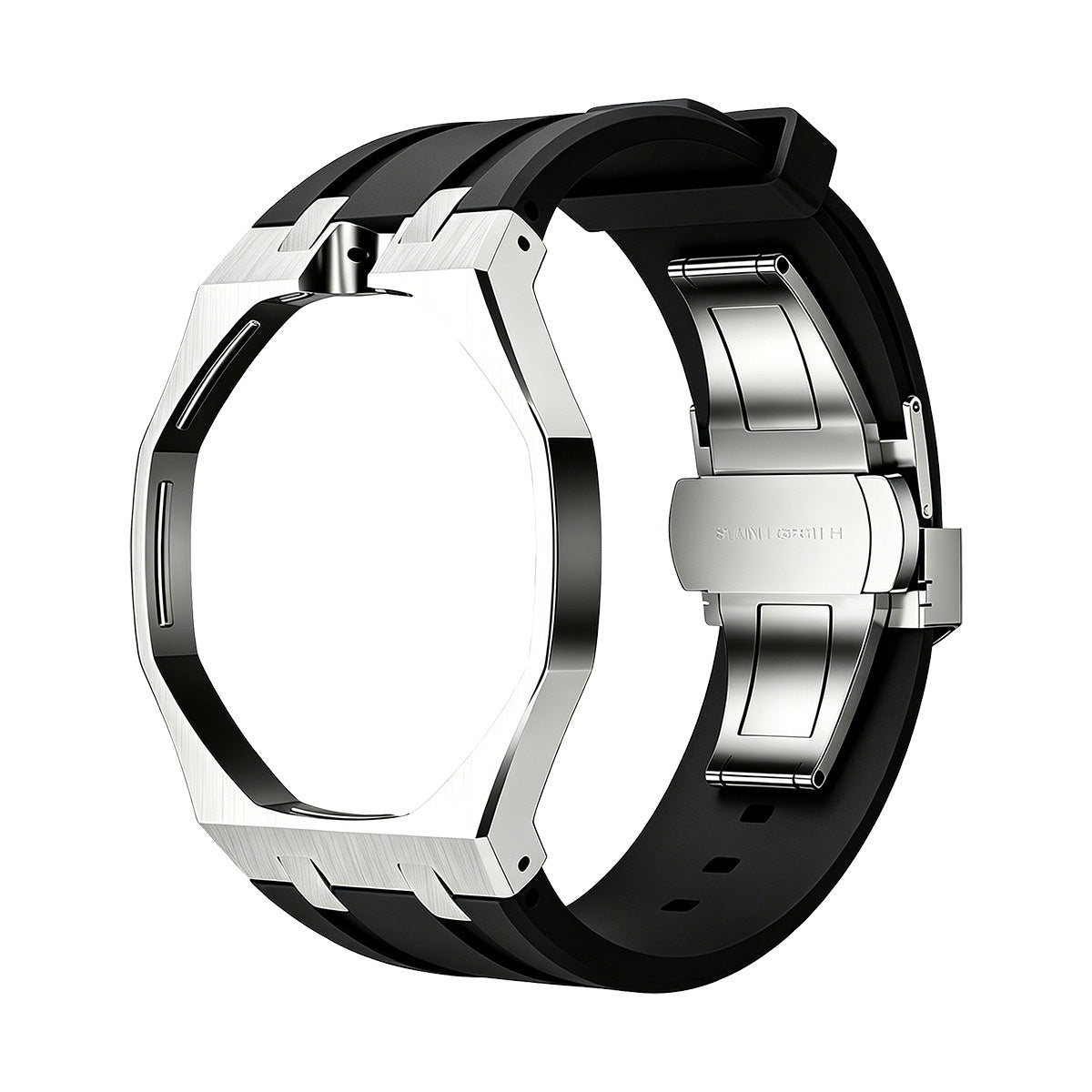 [Avelora]OAK POP BLACK STEEL SILICONE STRAP