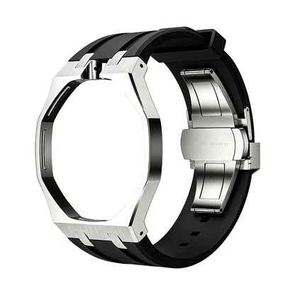 [Avelora]OAK POP BLACK STEEL SILICONE STRAP