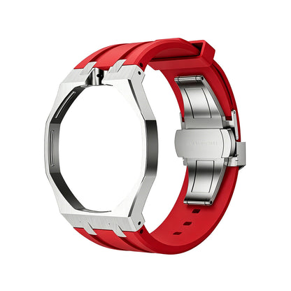 [Avelora]OAK POP RED STEEL SILICONE STRAP
