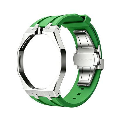 [Avelora]OAK POP GREEN STEEL SILICONE STRAP