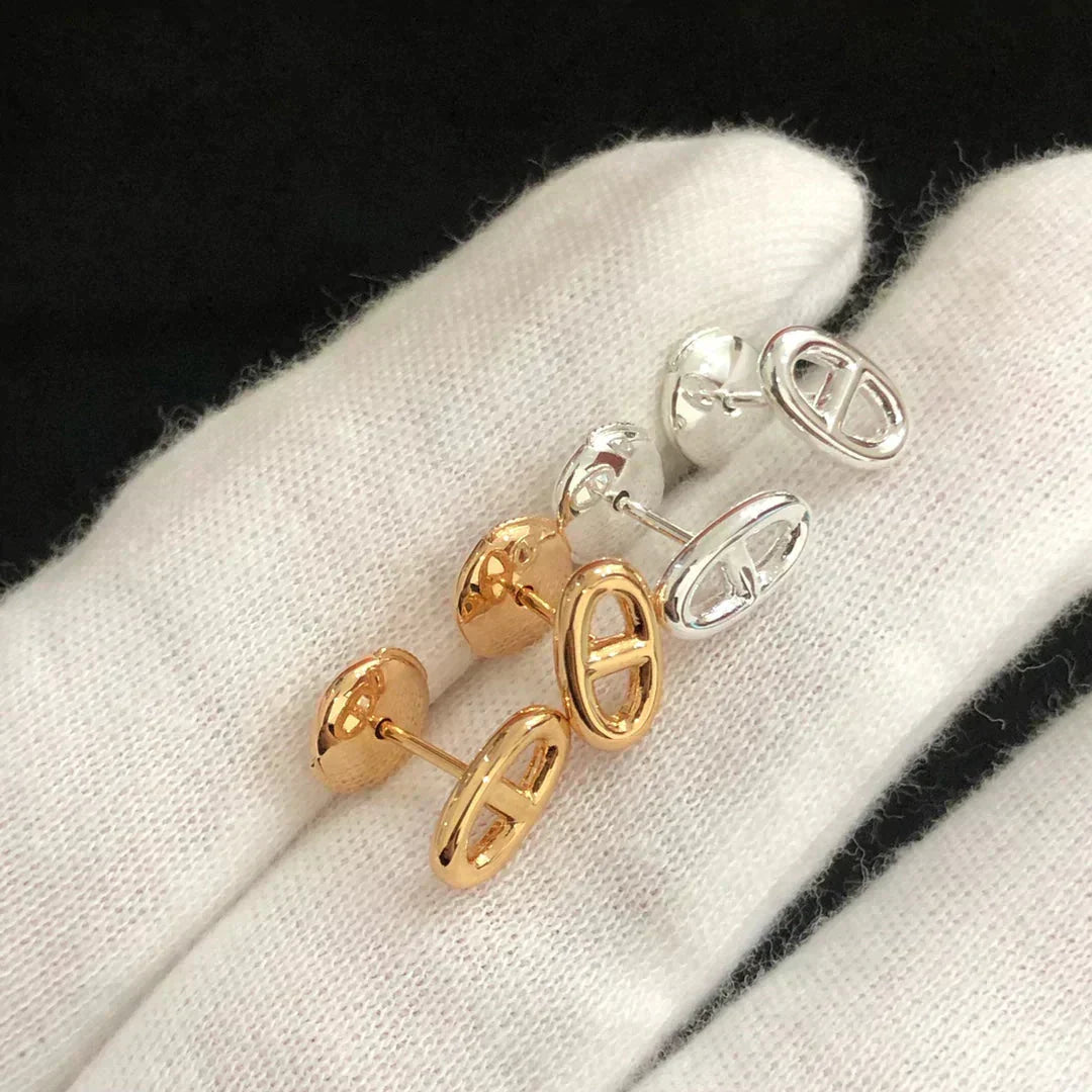 [Avelora]CHAINE SMALL EARRINGS GOLD AND SILVER