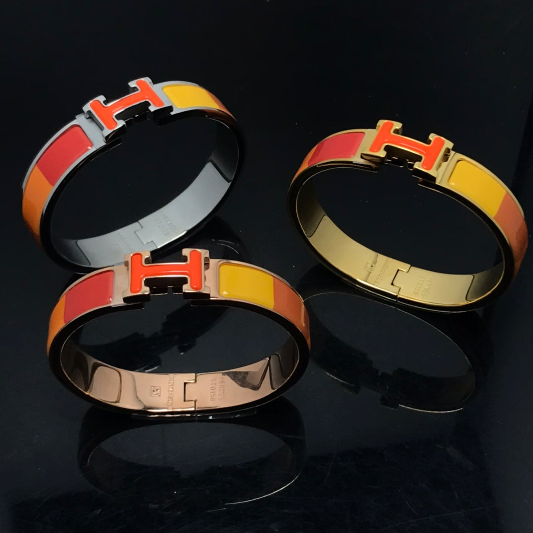 [Avelora]H BRACELET ORANGE RAINBOW CERAMIC