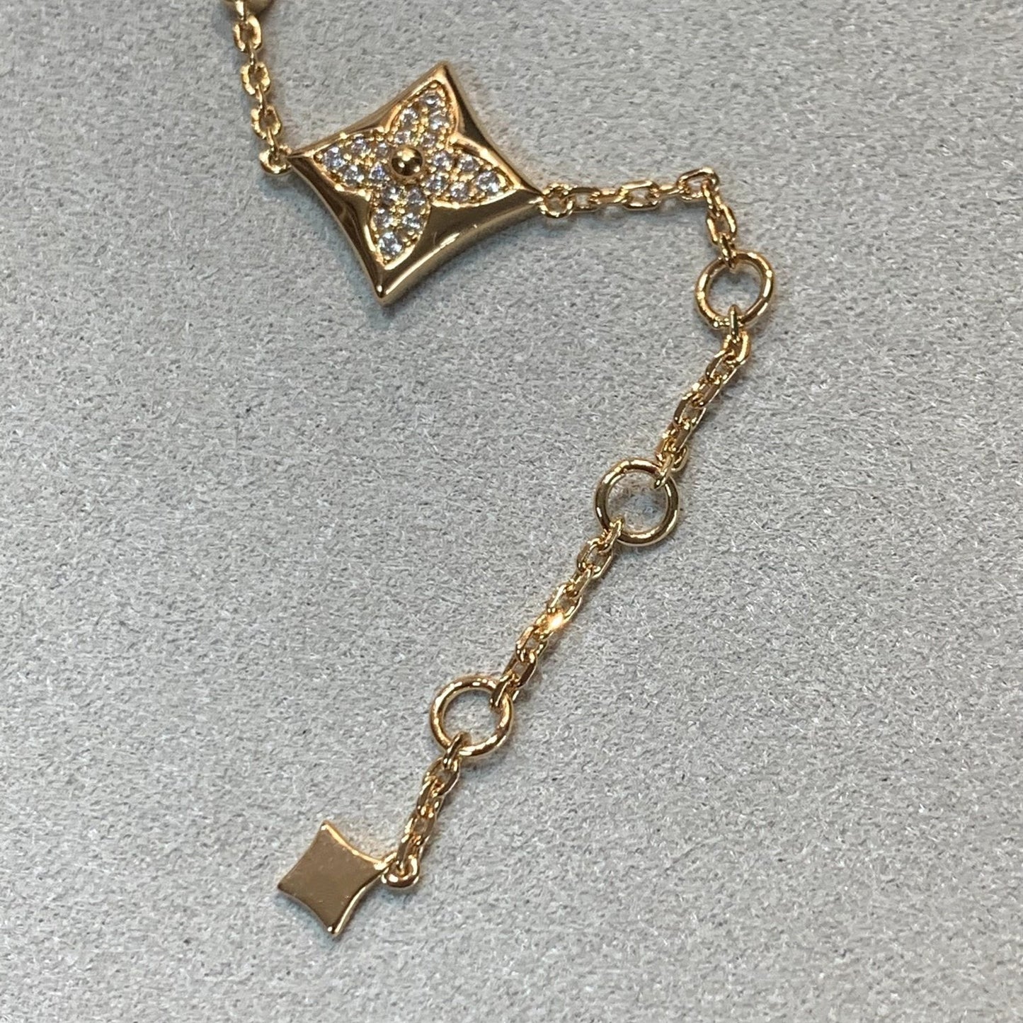 [Avelora]STAR AND SUN 4 MOTIFS GOLD DIAMONDS BRACELET