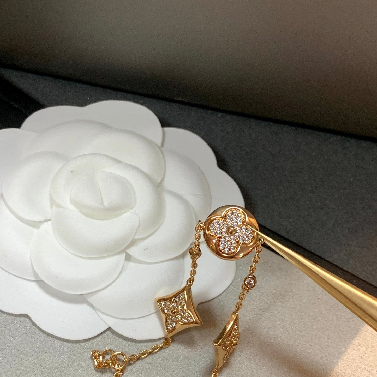 [Avelora]STAR AND SUN 4 MOTIFS GOLD DIAMONDS BRACELET
